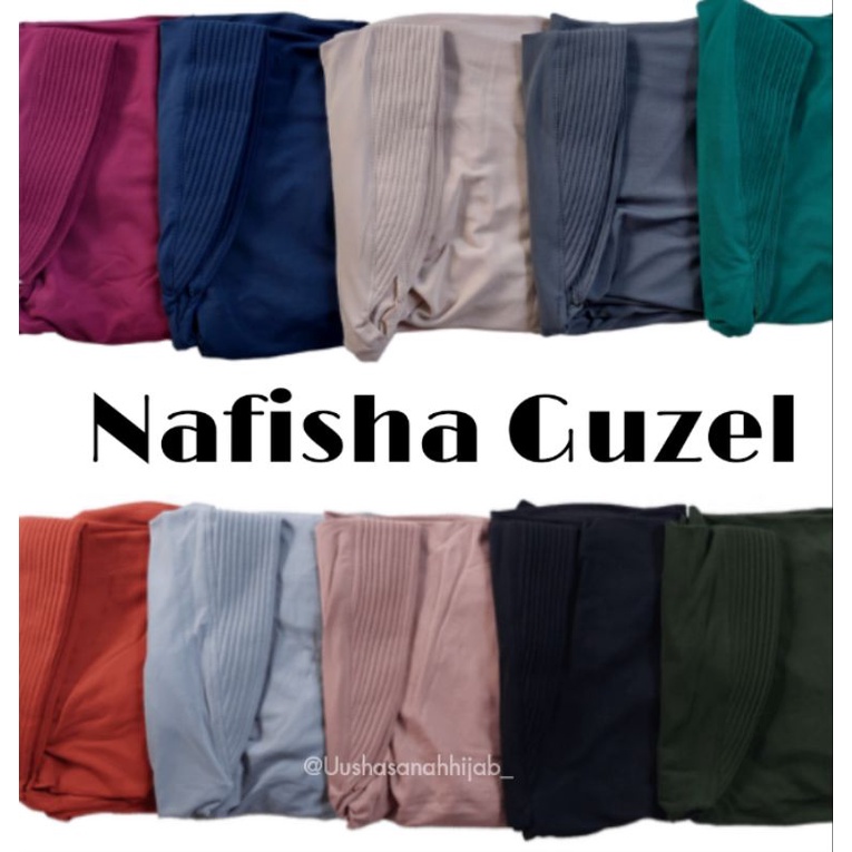 (Ori Nafisha) GUZEL •jilbab instan jersey super•kerudung instan pet list