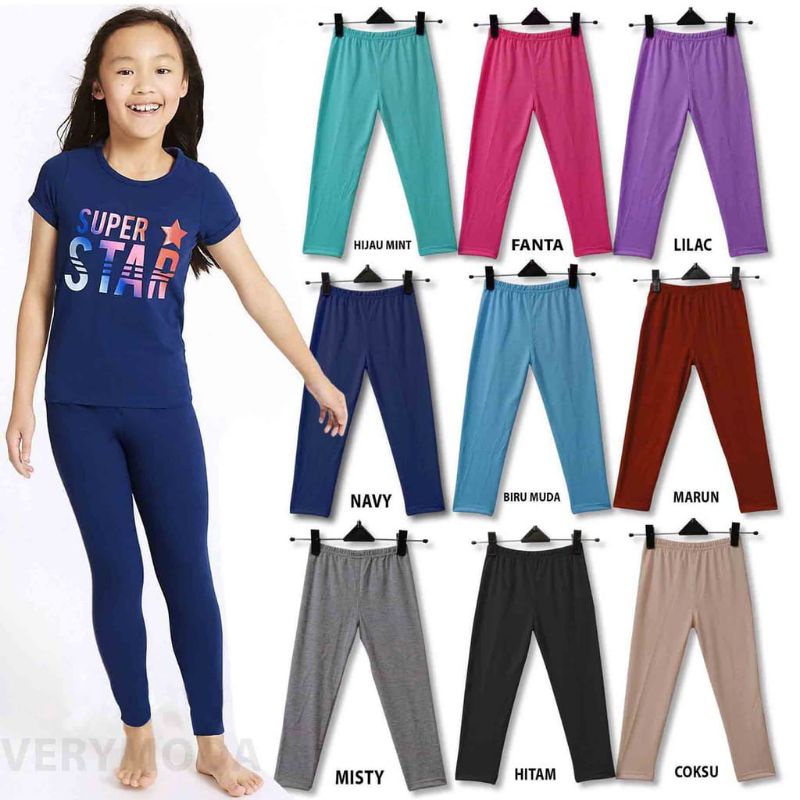 [rumahbayipdg] Legging anak perempuan 4 s/d 10 thn bahan jersey premium