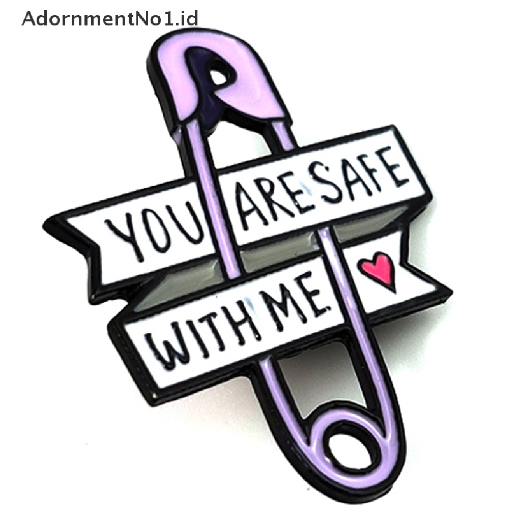 [AdornmentNo1] You Are Safe With Me Safety Pin Bros enamel Keras Kerah Pin Ransel Jaket Tas Aksesoris Pria Wanita Pasangan [ID]