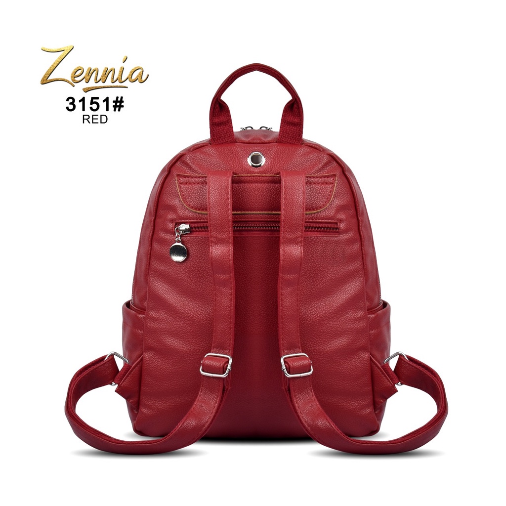 Tas Ransel Fashion Wanita Zennia 3151 Tas Wanita Punggung Kulit Backpack Kantor Kerja Kuliah Travell Outdoor