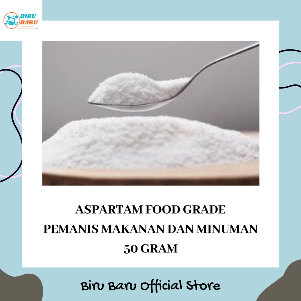 

ASPARTAM 50 GRAM PEMANIS SERBGUNA FOOD GRADE BEST QUALITY