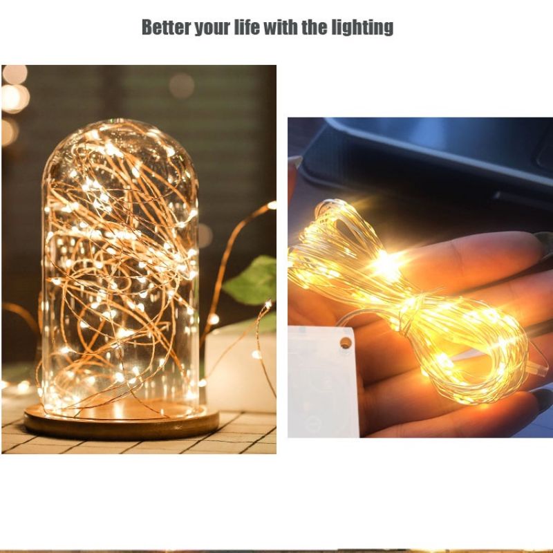 LED KAWAT LAMPU HIAS TUMBLR 1M / 2M DEKORASI HIASAN BUNGA KADO SOUVENIR + FREE BATRAI