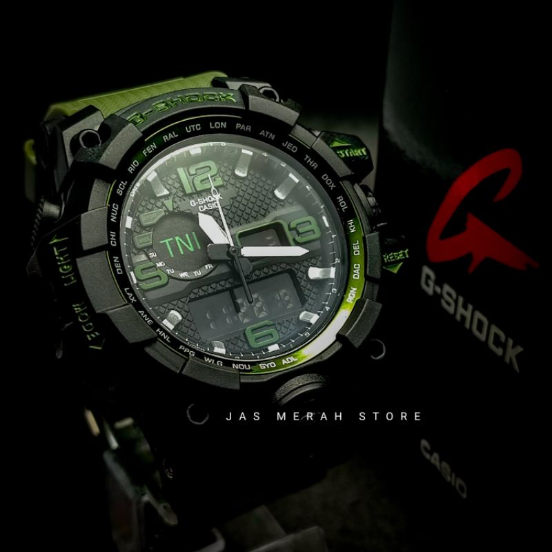 Jam Tangan Pria Casio G-shock TNI Army GWG 1000 Dualtime