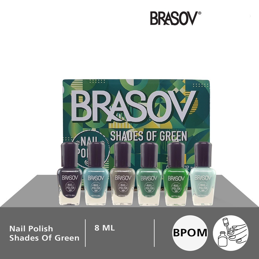 Brasov Kutek Shades Of Green Nail Polish 8ml