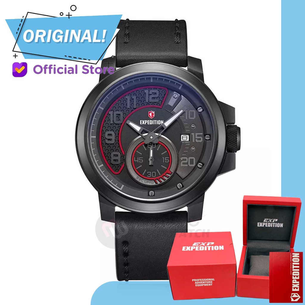 Jam Tangan Pria Analog Expedition 6825MS AC6825 AC 6825 MS 6825 MSLIPBARE Original Garansi Resmi
