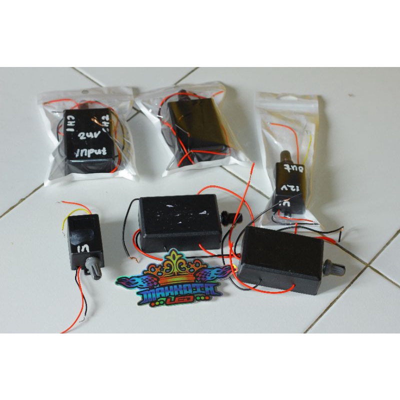 modul lampu pesawat 2 channel 12v dan 24v, lampu rotari STEL KECEPATAN SENDIRI