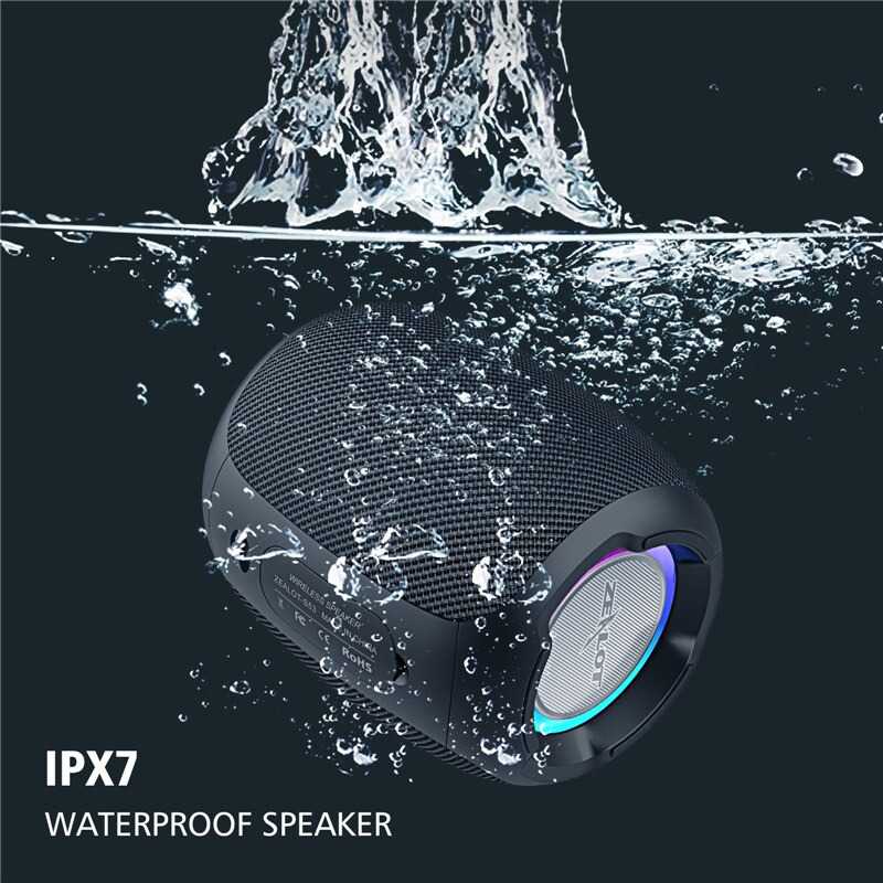 Zealot Portable Bluetooth Speaker Stereo RGB Waterproof IPX7 - S53 - ELNK