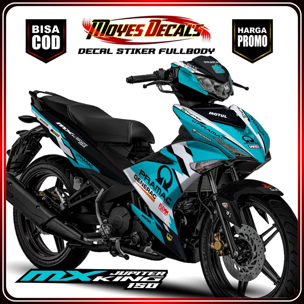 (COD) Bayar Di Tempat Decal Variasi Tosca JUPITER MX KING 150 Stiker Racing Motif PRAMACC KEREN..