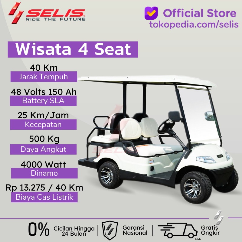 Mobil Wisata 4 Seat Mobil Listrik - Selis Kemayoran