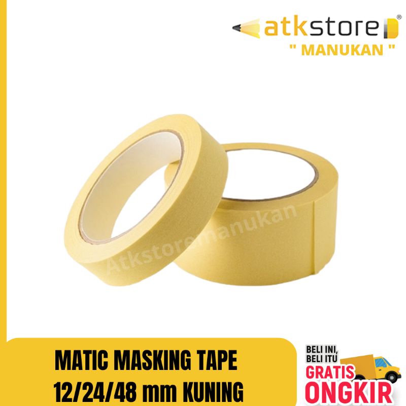 

LAKBAN KERTAS MASKING TAPE || ISOLASI KERTAS KUNING || MATIC MASKING TAPE KUNING