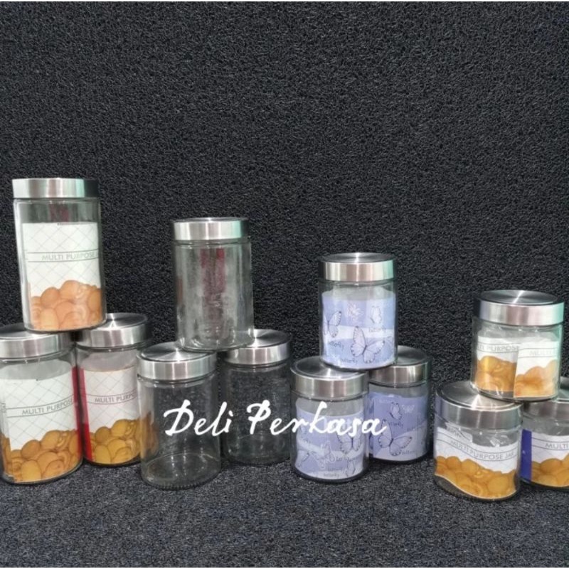 KEDAUNG Toples Kaca Tutup Stainless