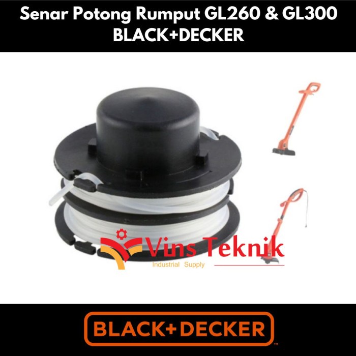Pemotong Mata Potong Rumput Gl300 Senar Spool Drum Gl 300 Black & Decker