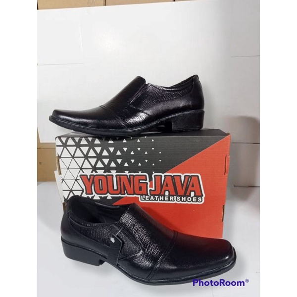 L17 Sepatu Pantofel Pria Kulit Keren Kerja Kantor Laki Cowok Dinas