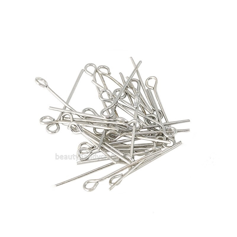 25 PCS Headpin paku O bahan aksesoris perhiasan EYEPIN