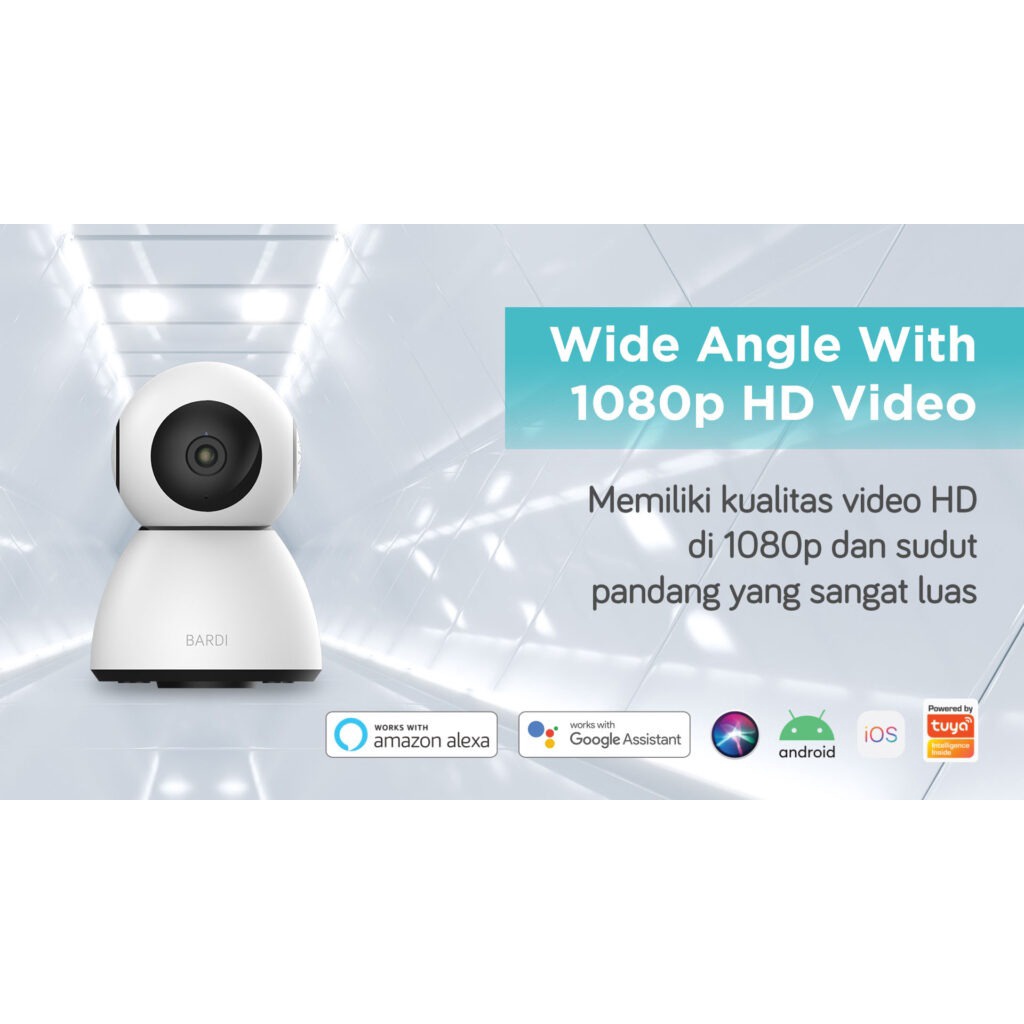 BARDI Smart Indoor PTZ IP Camera CCTV Wifi IoT Bisa Putar 355&quot; Home Automation CCTV Rumah Onvif