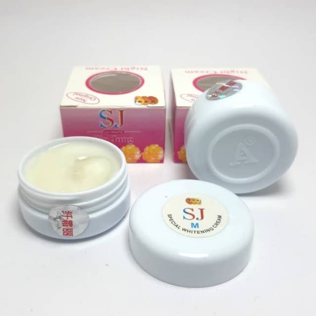 [ 3 PCS ] Cream Sj Topeng Malam - CREAM SJ TOPENG MALAM - Cream Pemutih Wajah