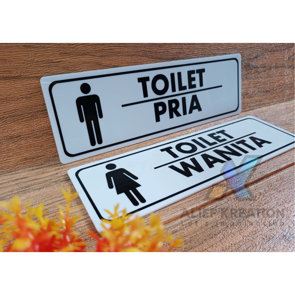 AKRILIK TULISAN TOILET PRIA DAN WANITA