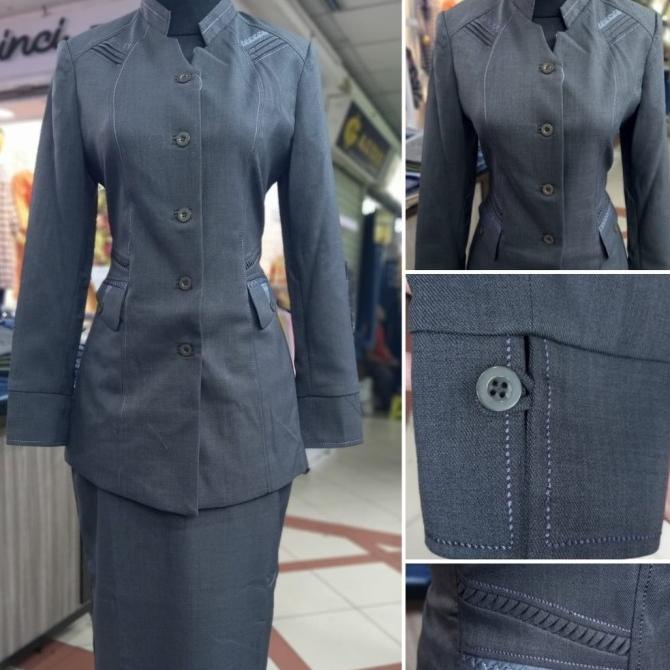 Blazer Wanita Muslim Code 192 Abu Tua Cantik Anggun Guru Bank Klinik Terbaru