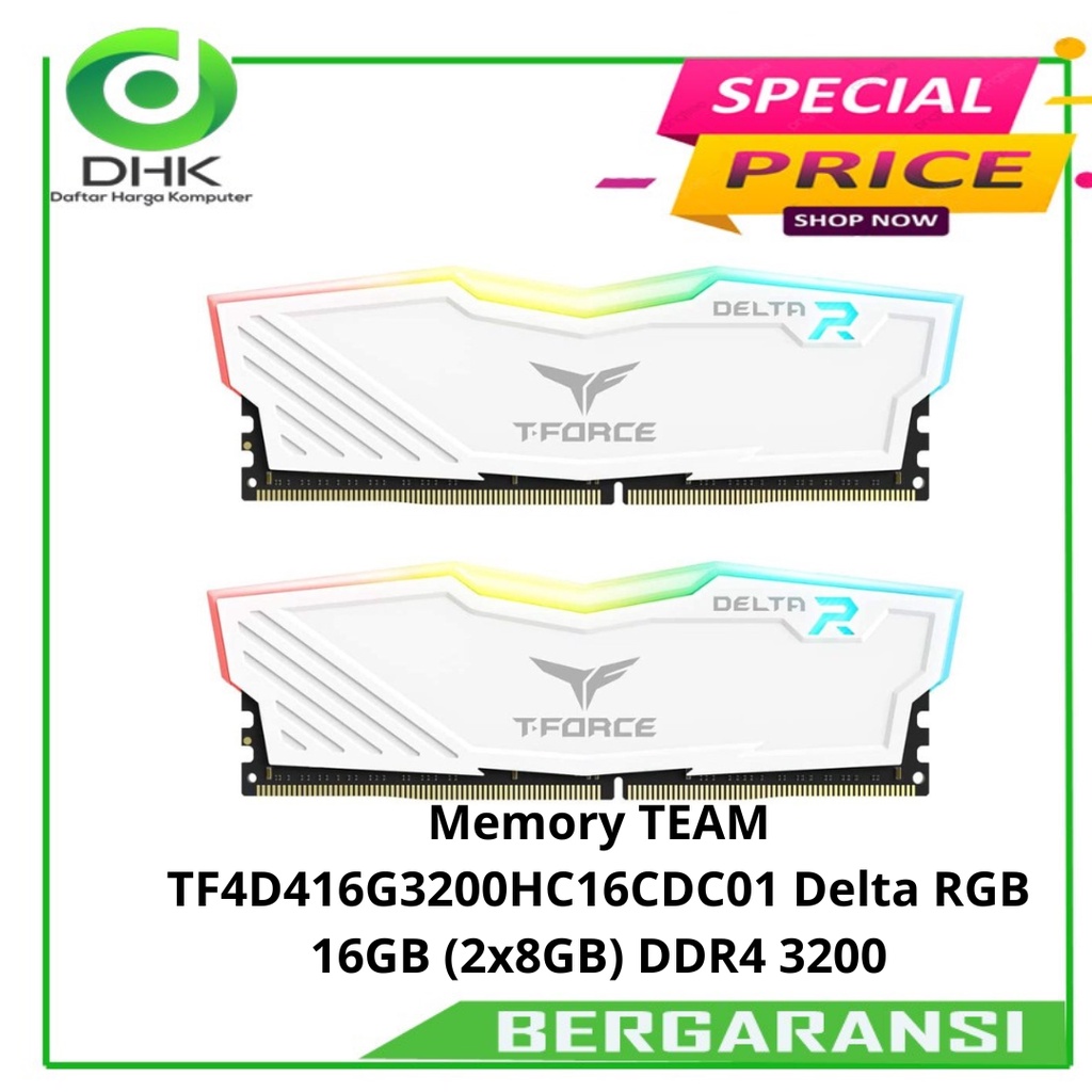 Memory TEAM - TF4D416G3200HC16CDC01 Delta RGB 16GB (2x8GB) DDR4 3200