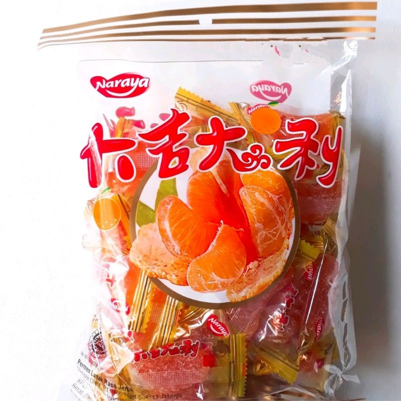 

Naraya orange jelly candy mandarin jeruk 500gr dai ji da li manisan cemilan buah jeruk imlek sincia