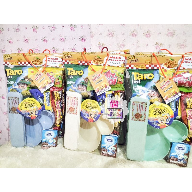 Souvenir Ulang Tahun Set Alat makan Lucu