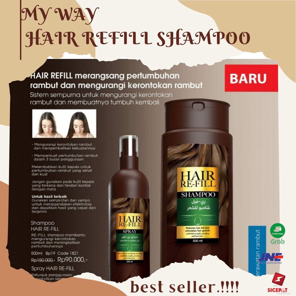 【MY WAY】✔️ ✔️ Hair spray My Refill MY WAY/Hair serum My Refill MY WAY penumbuh rambut||
