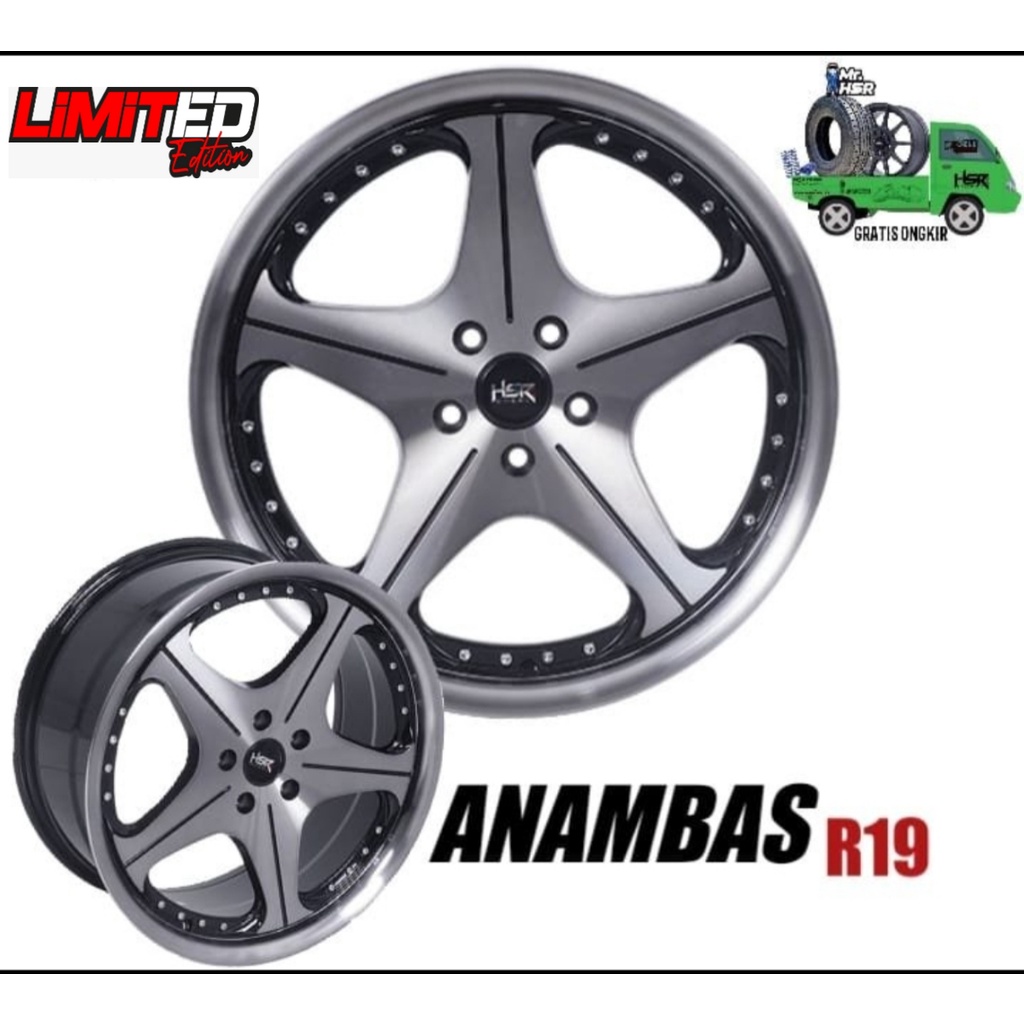 VELG MOBIL MODEL BINTANG RING 19 TIPE ANAMBAS HSR R19X8,5 PCD 5X114,3 ET35