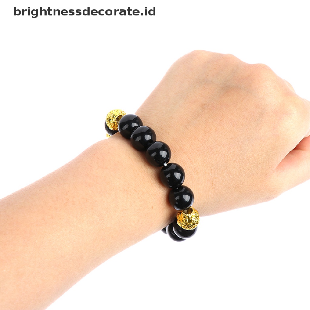 [Birth] Gelang Pixiu Feng Shui Manik-Manik Obsidian Hitam Menarik Kekayaan Harapan Keberuntungan [ID]