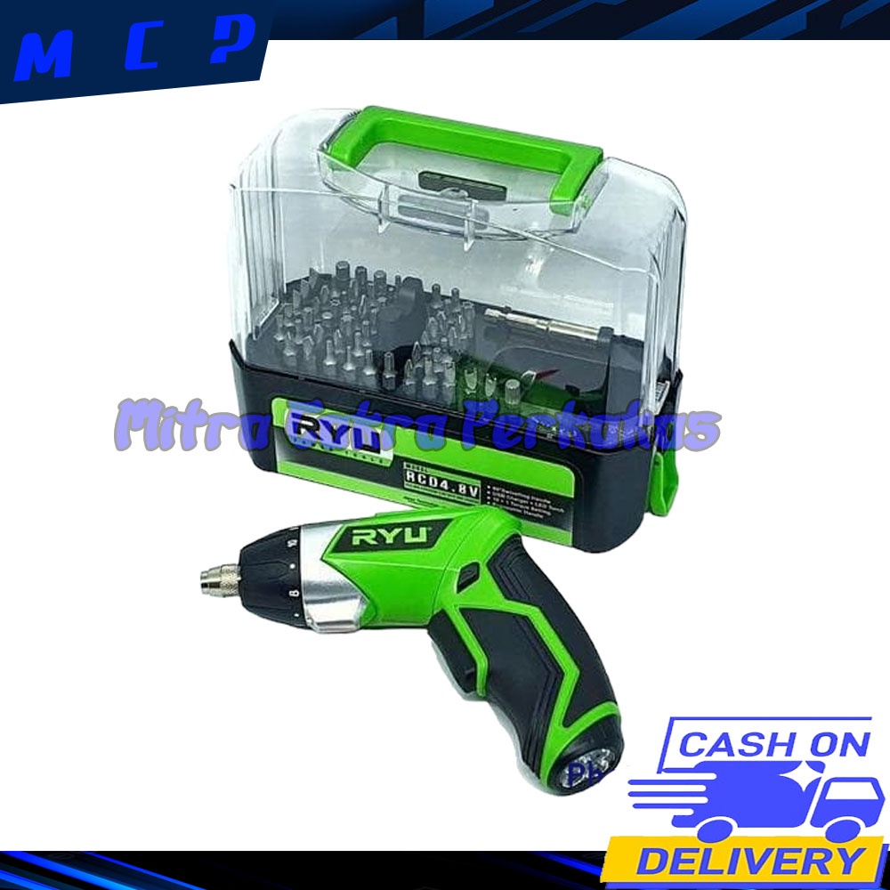 Ryu RCD4.8V bor cordless RCD 4.8V bor obeng bor baterai set USB 4.8 V PALING MURAH