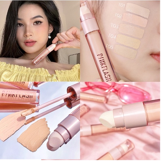 PINKFLASH Flawless Liquid Concealer Sponge Brush With Tool Moisturize