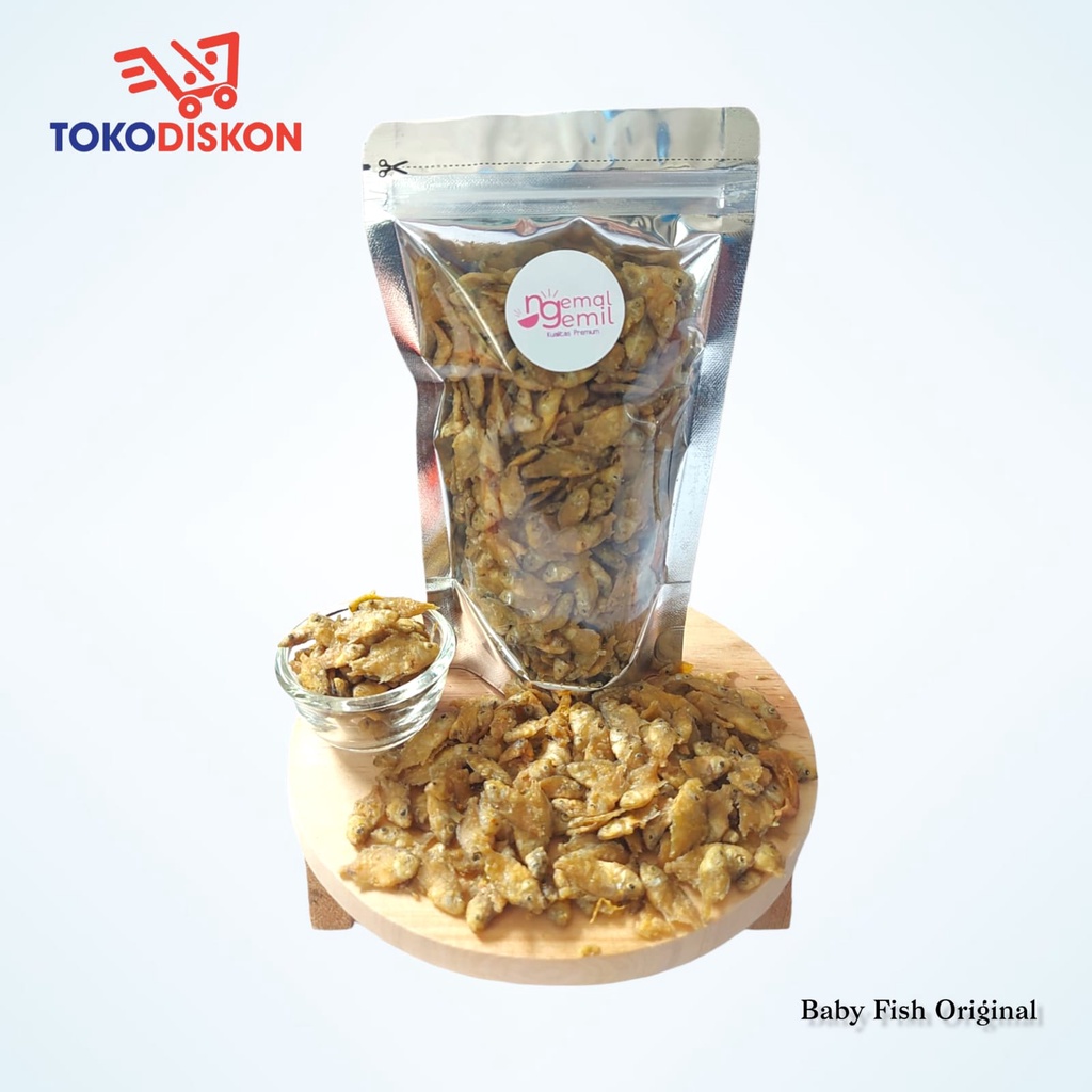 

Snack Cemilan Baby Fish Crispy Ikan Krispi Bumbu Original Homemade Kualitas Premium