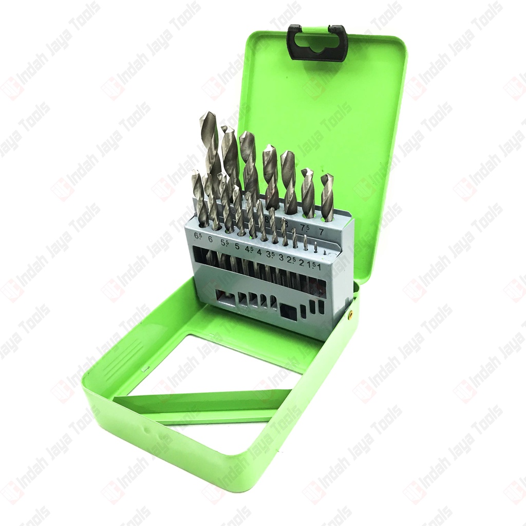 TYREX Mata Bor Besi Set 19 Pcs HSS 1 - 10 mm Twist Drill Bits Set