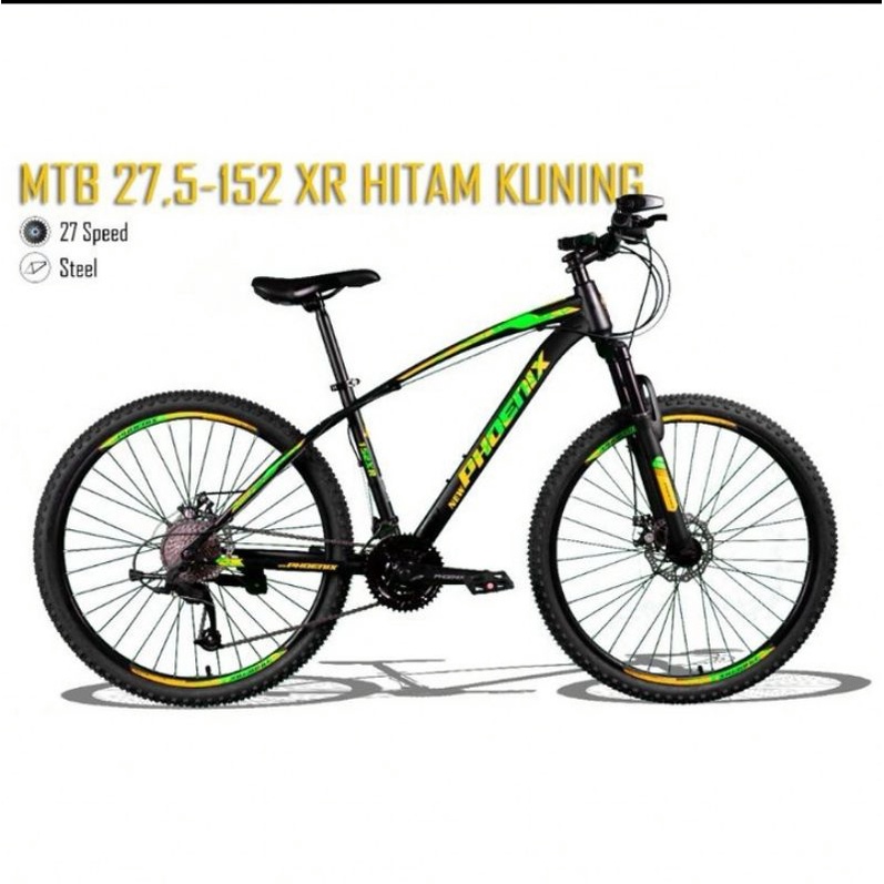 Sepeda MTB Ukuran 27,5 Phoenix 152 XR 27 Speed / 172 MX 21 SPEED Murah / Sepeda Gunung Ukuran 27,5 P