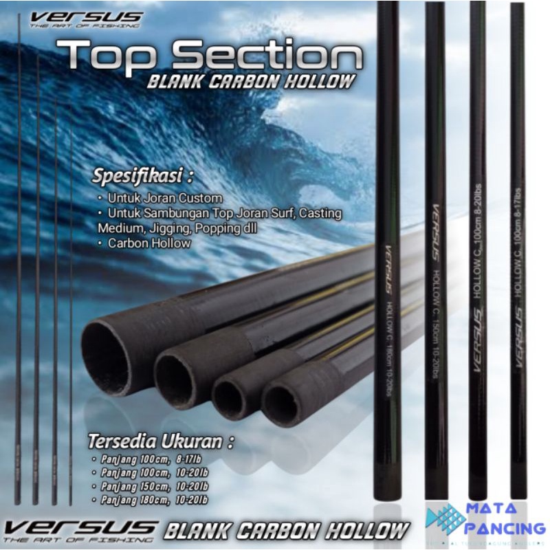 Top section blank versus hollow carbon 8-17lb 10-20lb 100cm 150cm 180cm blank hollow carbon