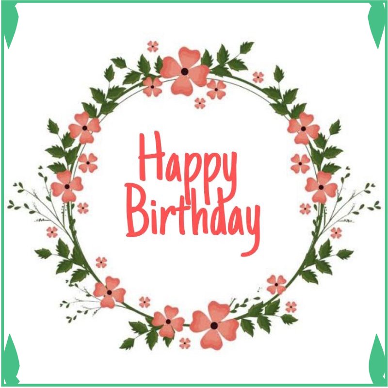 Topper lingkaran vintage bulat custom ucapan happy birthday annyversary mother day engagement weddin