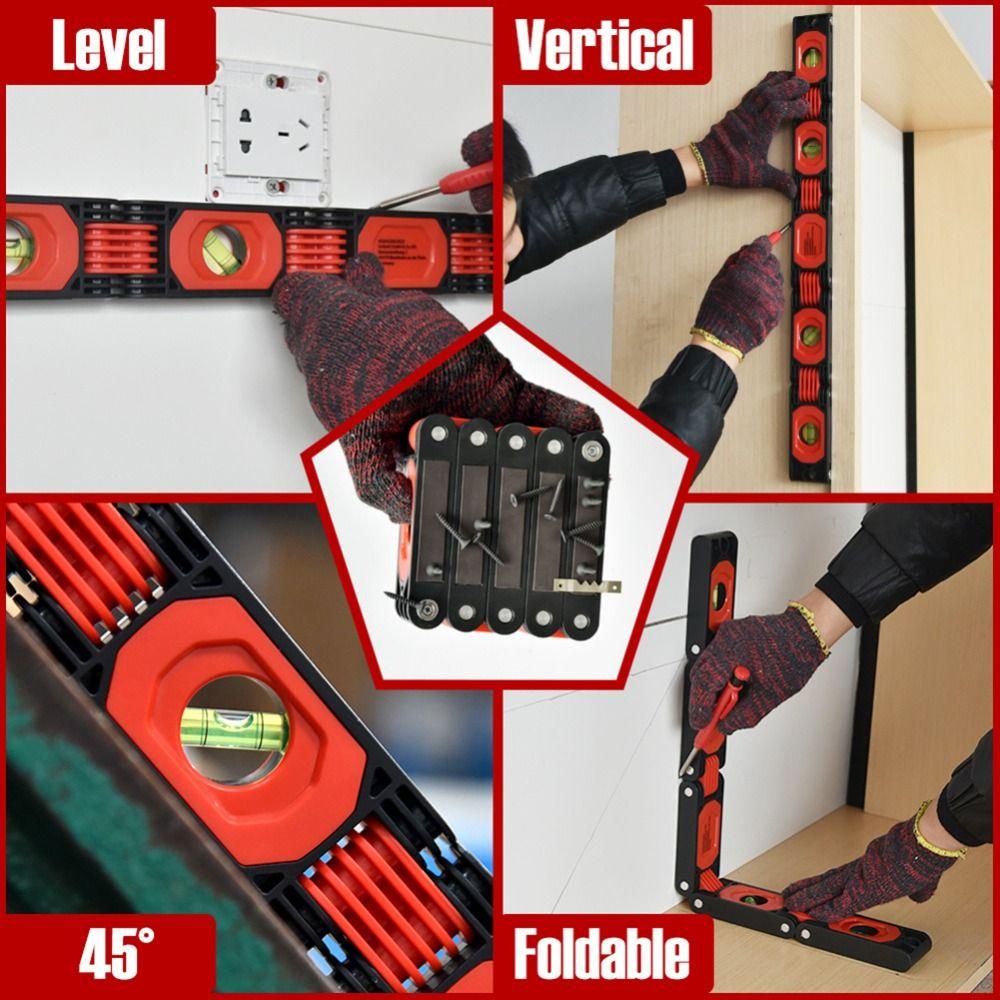 Pineapple Foldable Level Meter Extend Tools Alat Pertukangan Lipat Multi Sudut