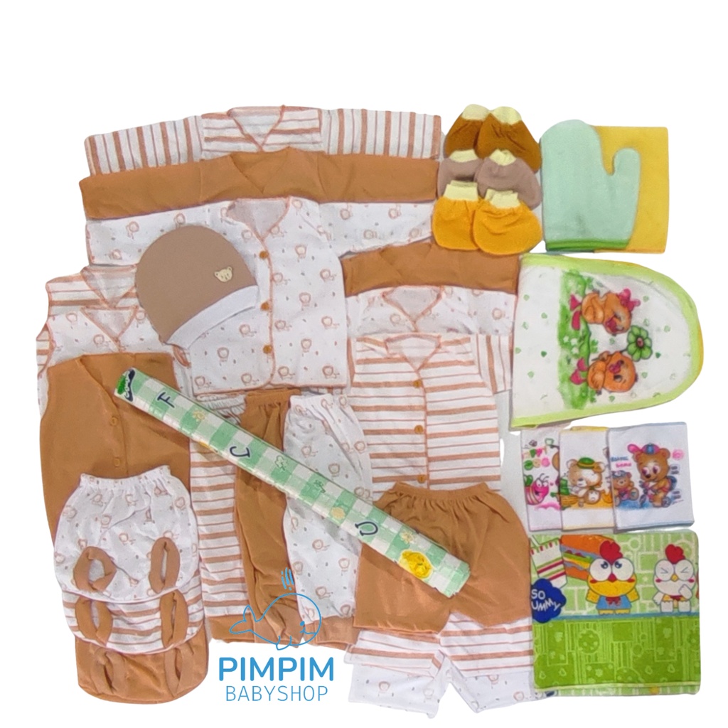 Paket Baju Bayi Baru Lahir LENGKAP 35 Pcs Bedong dan Perlak Paket Lahiran Komplit Murah Set Kado Hadiah Baju Baby Newborn Hemat