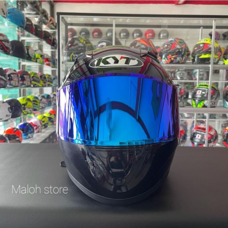 Flat visor iridium blue red revo silver gold KYT R10 , RC7 , K2R , MDS Victory