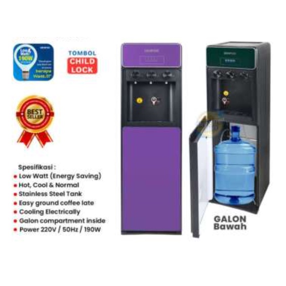 DENPOO DISPENSER GALON BAWAH DDB-39 / DDB 39 (NORMAL, COOL AND HOT)