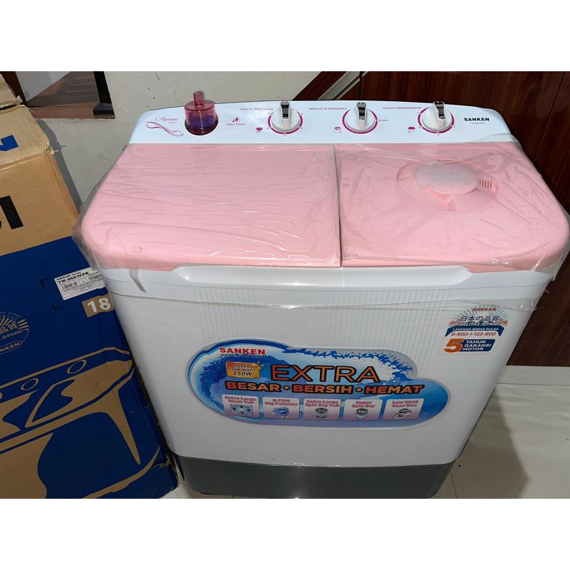 Mesin cuci 2 tabung Sanken TW-8663FPK