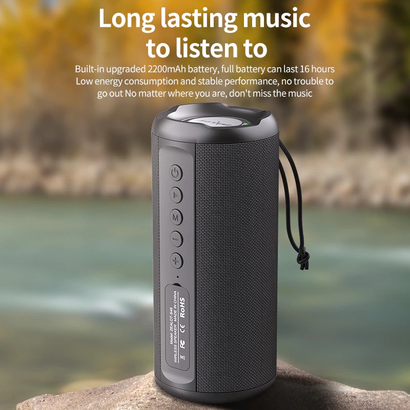 Zealot Portable Bluetooth Speaker Outdoor Waterproof - S46 - Black