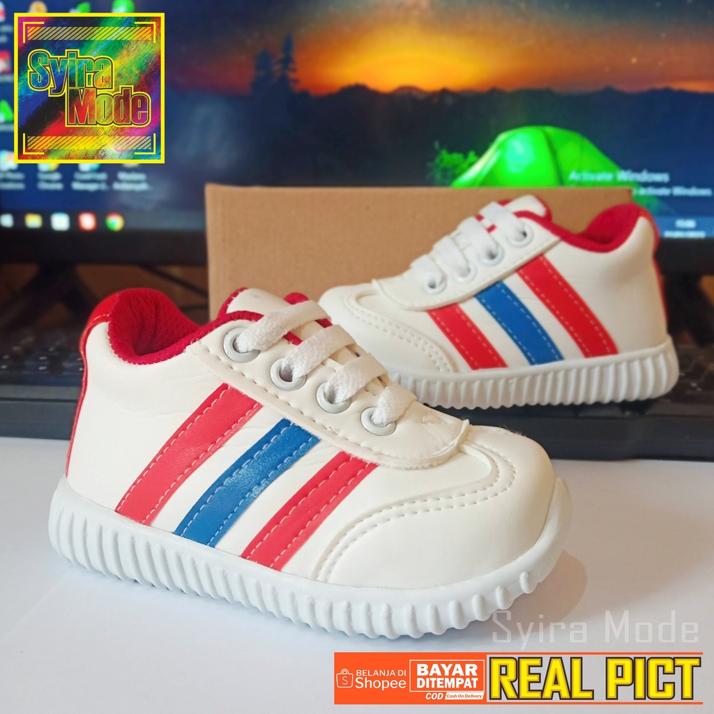 Sepatu Sneakers Anak Sport 1-3 Thn / Sepatu Sneaker Cassual Flat-3 Prepet / Sepatu Balita Murah