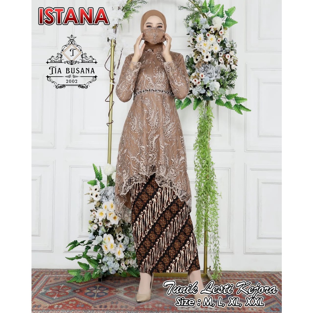 Setelan Kebaya Tunik Lesti Kejora Setelan Kebaya Wisuda Aurora Zahra Baju Kebaya Wisuda Tunik Pingui