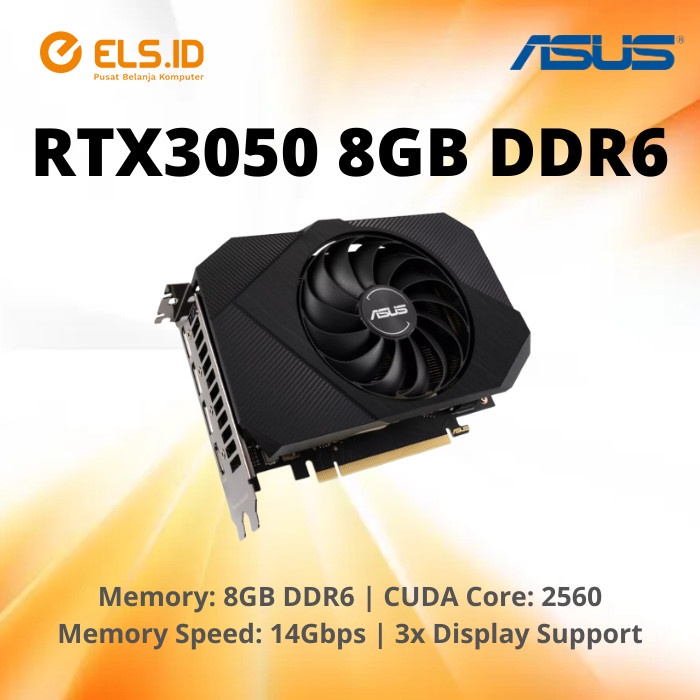 VGA ASUS Phoenix GeForce RTX™ 3050 8GB DDR6 128bit