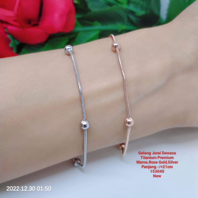 Gelang Titanium Premium Anti Karat Anti Luntur Terlaris Termurah