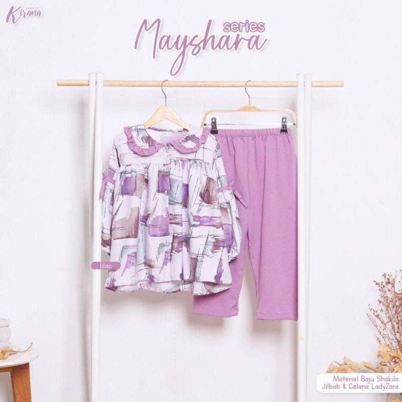 SETELAN BAJU TUNIK KULOT ANAK MUSLIM PEREMPUAN HOUSE OF KIRANA MAYSHARA SERIES LILAC