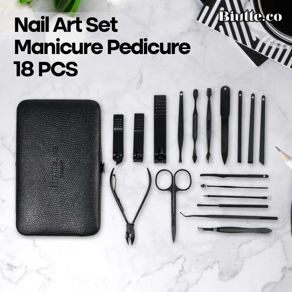 Biutte.co Nail Art Set Manicure Pedicure 18 PCS - C545AP