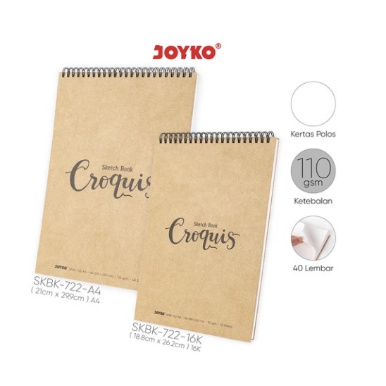 

Buku Sketsa Gambar Sketch Book Joyko SKBK-722 - SKBK-722-16K/A4