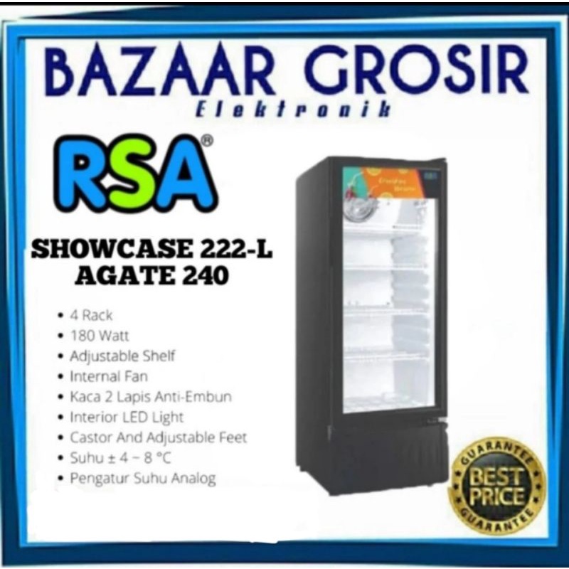 GEA Agate 240 Showcase Cooler 222 Liter Putih