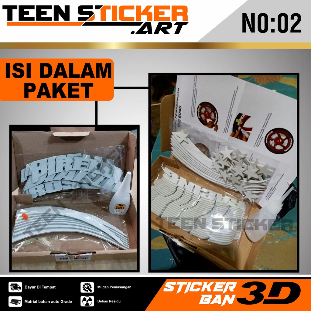 Stiker Ban - Stiker Tire Bomb / Stiker Font Ban sticker ban 3D Sticker Free Custom Vol 2
